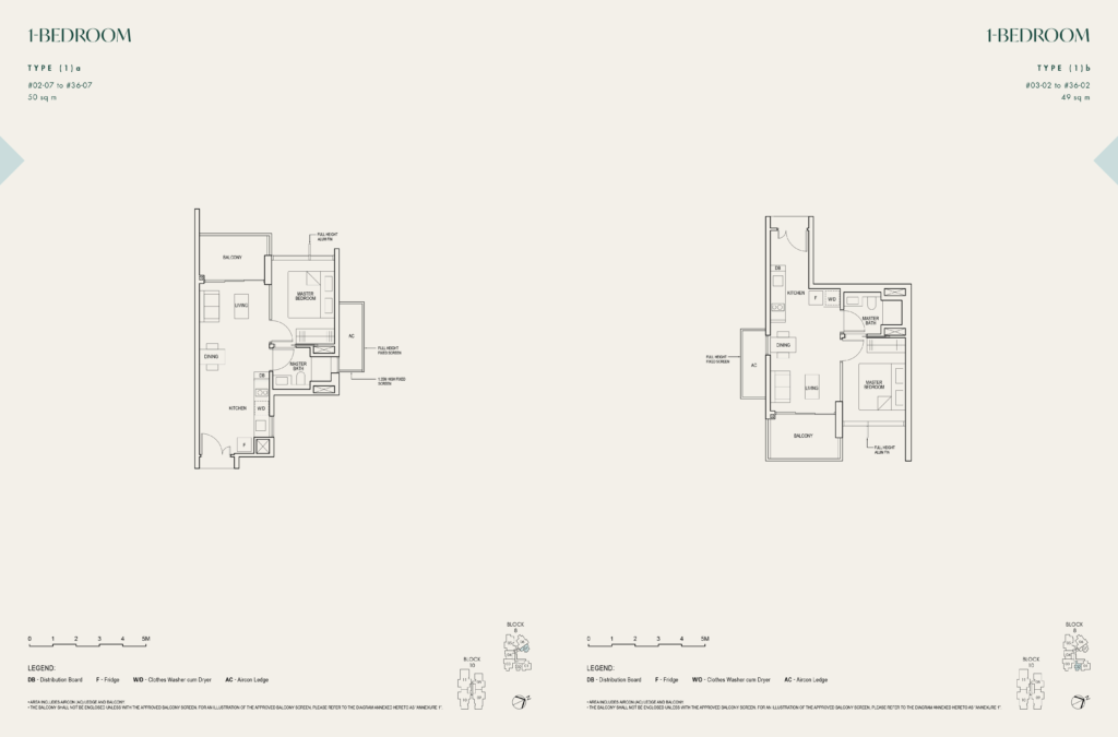 The Avenir - 1 Bedroom Floor Plan