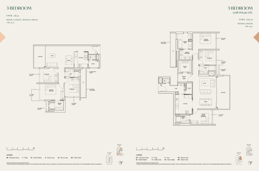 The Avenir - 2 Bedroom Floor Plan